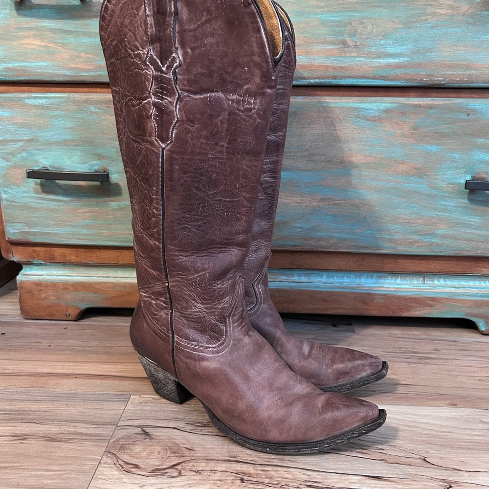 Old gringo cowboy boots tall